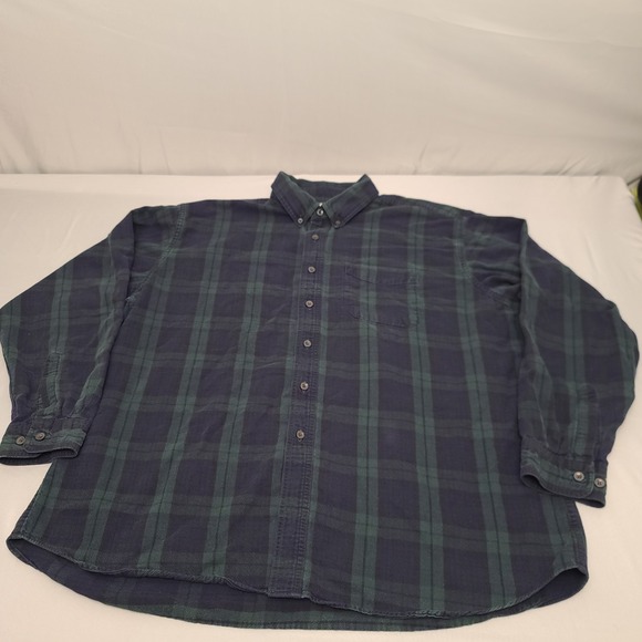 L.L. Bean Other - Vtg LL Bean Flannel Shirt XXL Mens Black Watch Plaid Plus Size 100% Cotton Y2K